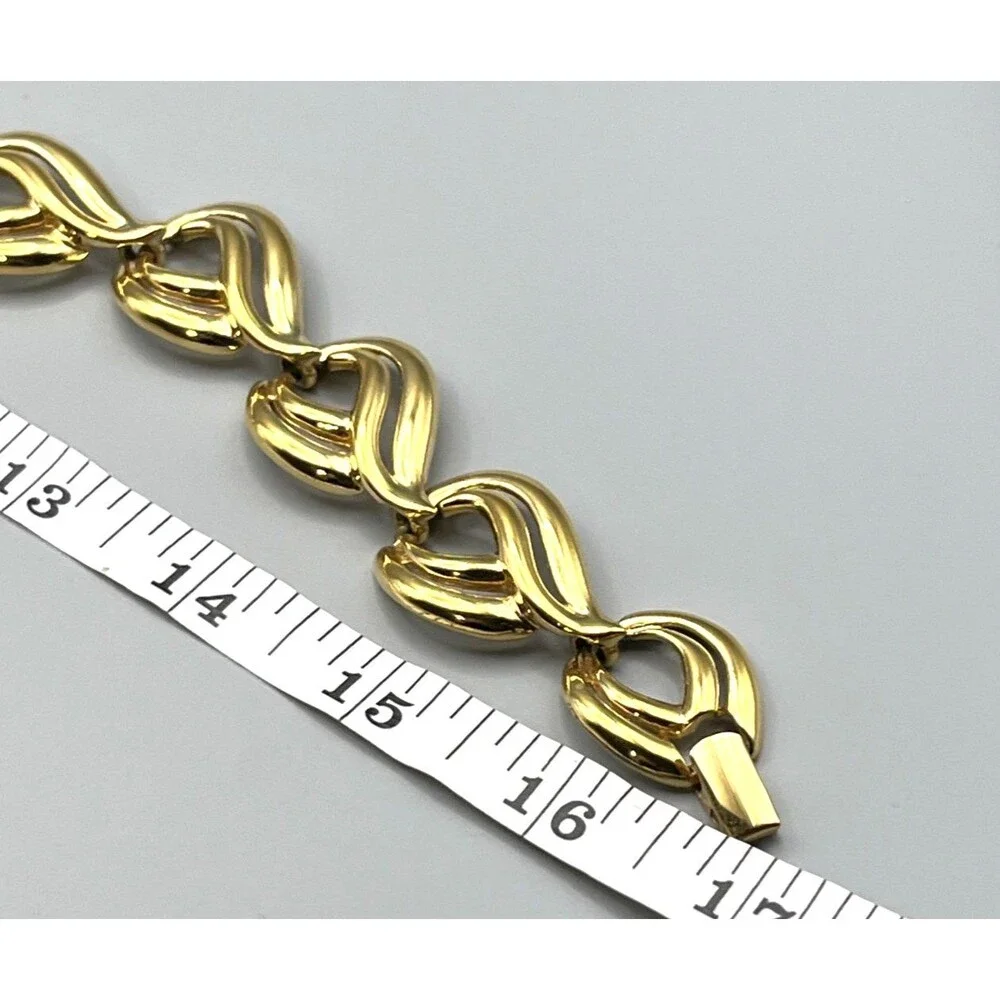 Vintage Krementz Gold Tone Chunky Link  17” Necklace Statement